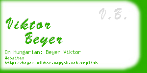 viktor beyer business card
